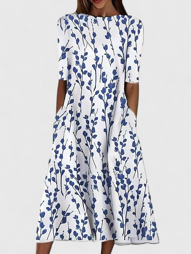 Nora – Elegant Midi Dress for Effortless Summer Sophistication