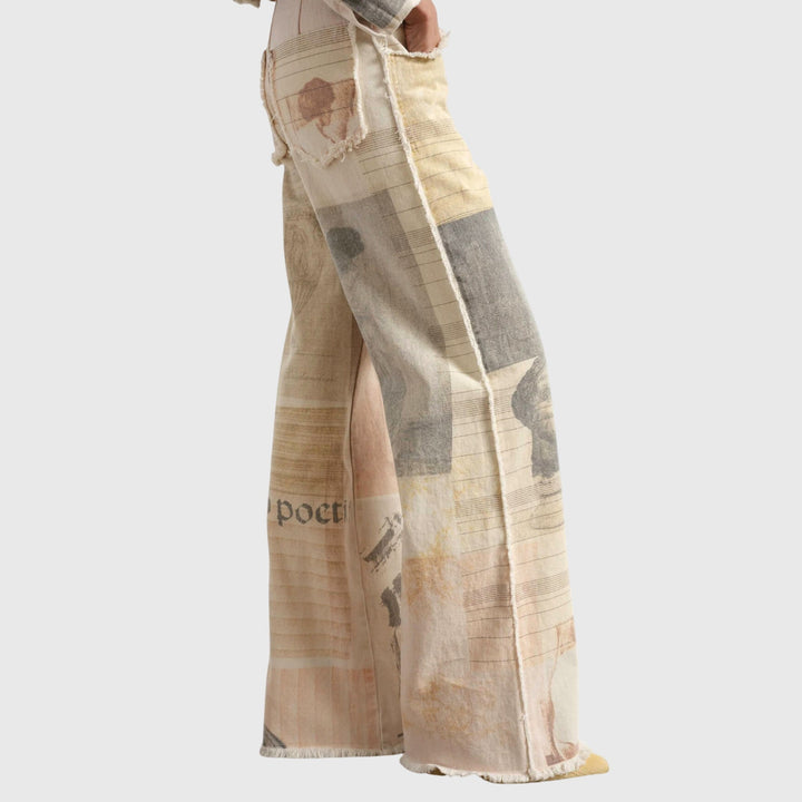Venus - Artistic Wide-Leg Jeans for Effortless Edge