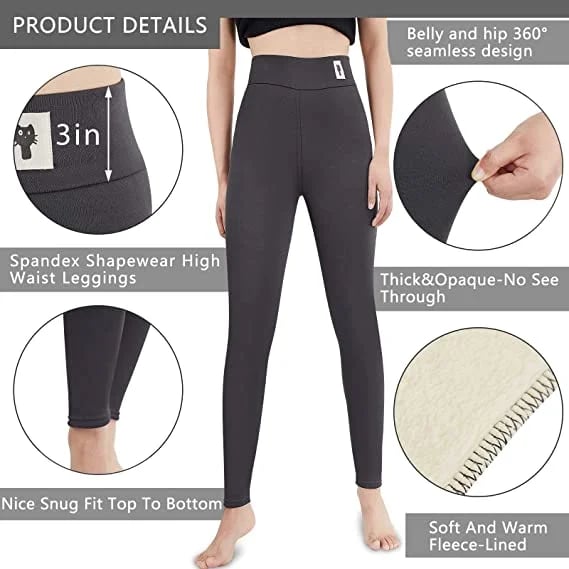 Ivy - High-Waisted Fleece-lined Leggings for Warm Embrace