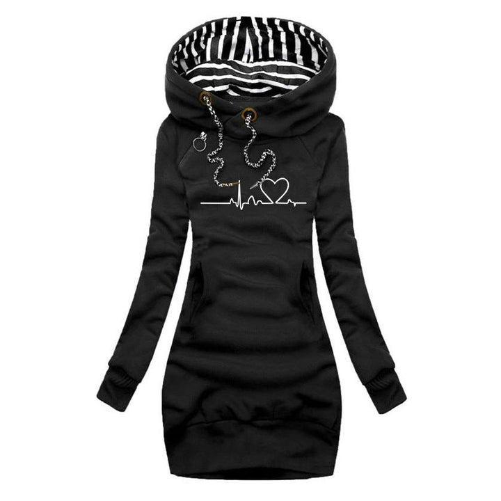 Josephine – Cozy Heartbeat Hoodie Dress