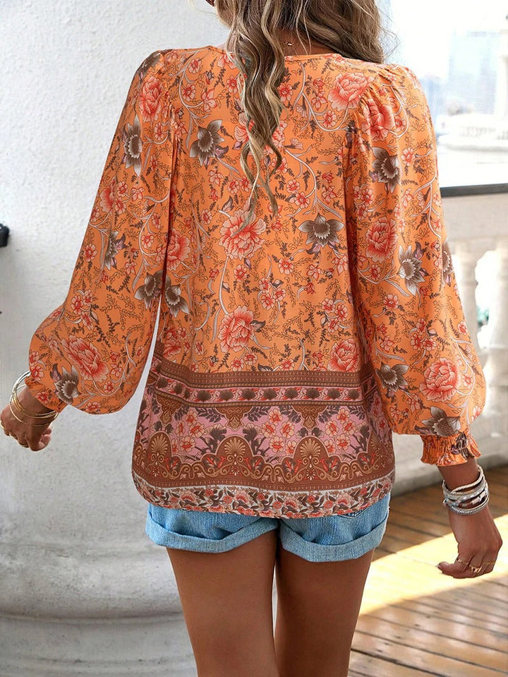 Helena - Bohemian Floral Top for Sunlit Days