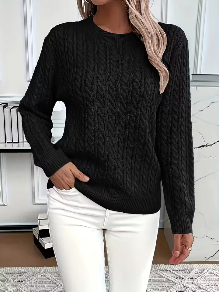 Luna - Classic Cable Knit Sweater of Effortless Ease