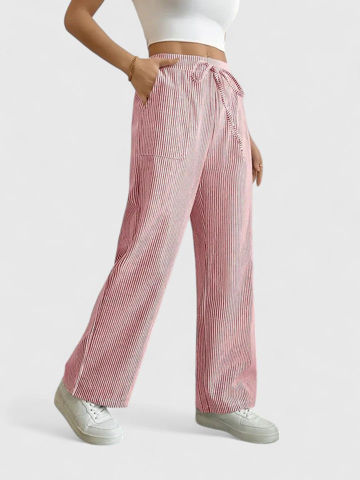 Tate - Drawstring Wide Pants for Laid-Back Sophistication