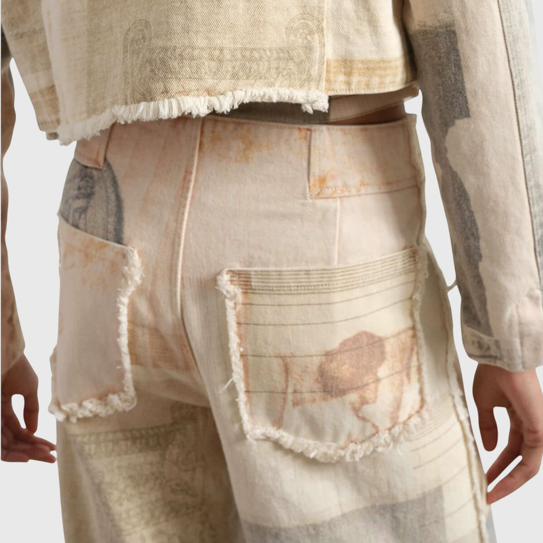 Venus - Artistic Wide-Leg Jeans for Effortless Edge