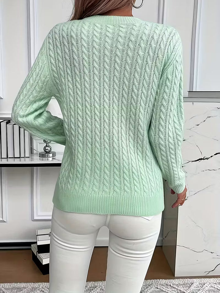 Luna - Classic Cable Knit Sweater of Effortless Ease