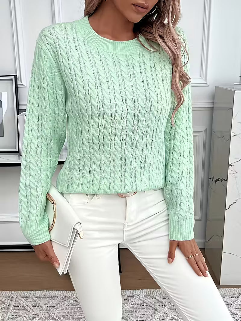 Luna - Classic Cable Knit Sweater of Effortless Ease