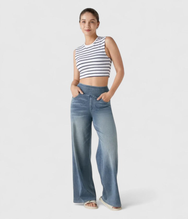 Leticia - Wide-Leg Denim Pants for Effortless Confidence