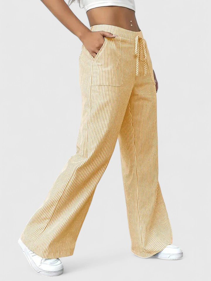 Tate - Drawstring Wide Pants for Laid-Back Sophistication