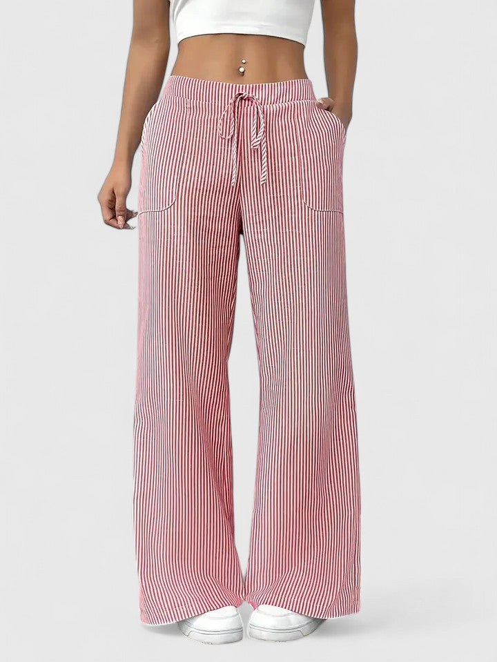 Tate - Drawstring Wide Pants for Laid-Back Sophistication