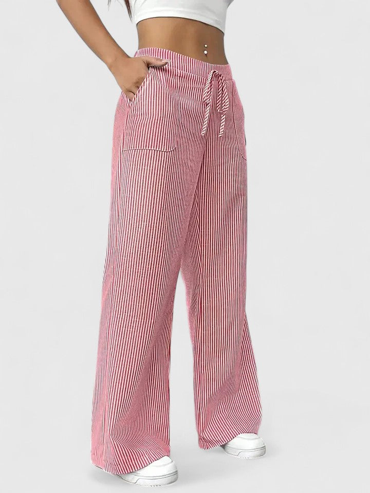 Tate - Drawstring Wide Pants for Laid-Back Sophistication