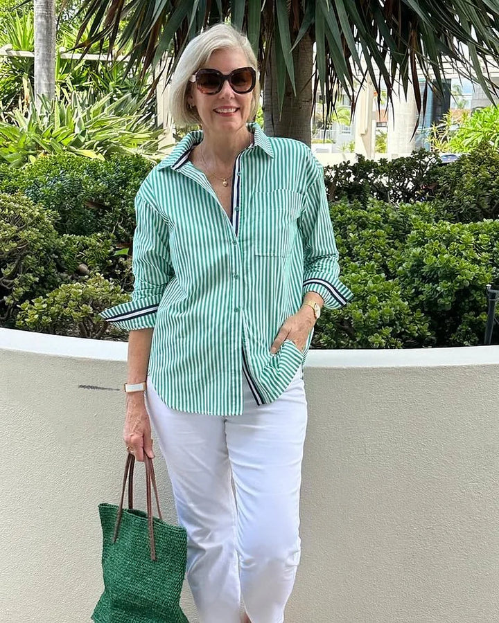 Ellen - Striped Shirt for Effortless Everyday Elegance