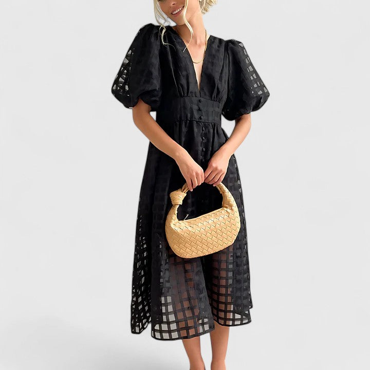 Madeline – Elegant Midi Dress for Modern Sophistication