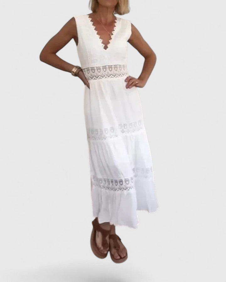 Clara – Elegant Midi Dress for Effortless Feminine Grace