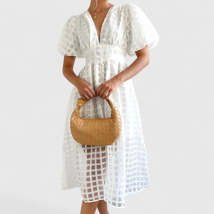 Madeline – Elegant Midi Dress for Modern Sophistication