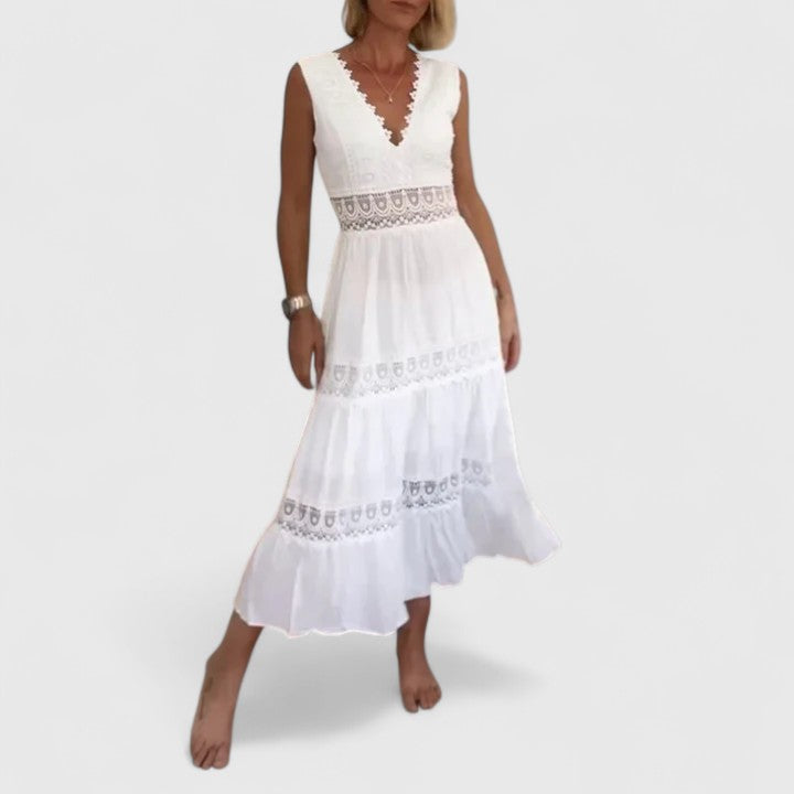 Clara – Elegant Midi Dress for Effortless Feminine Grace