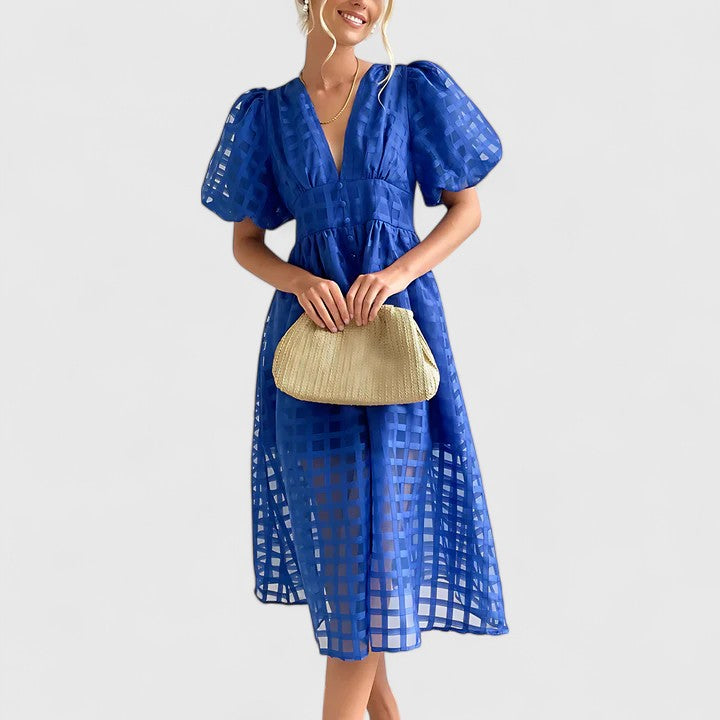Madeline – Elegant Midi Dress for Modern Sophistication