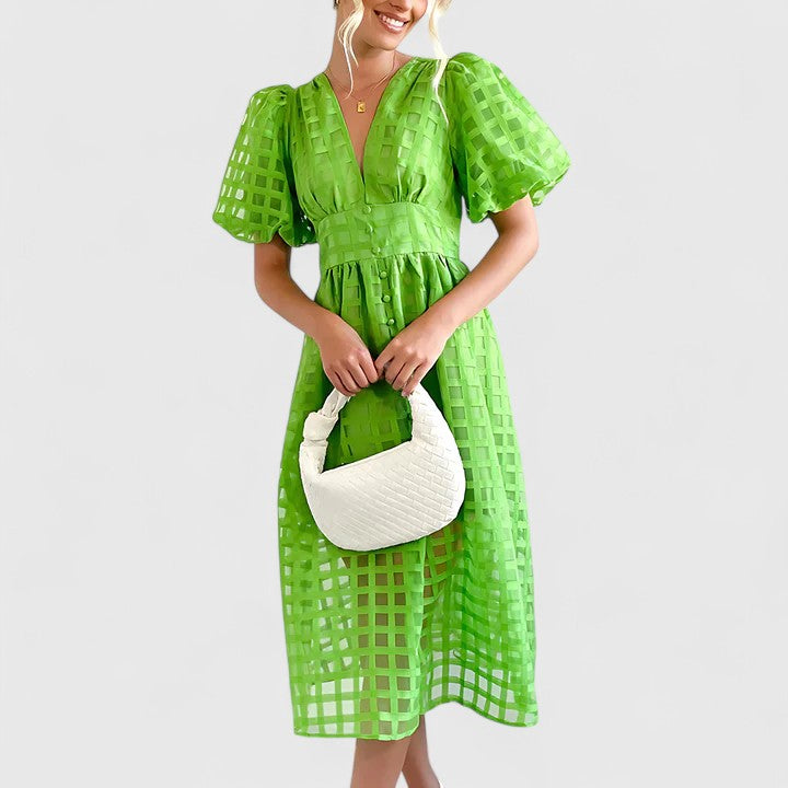 Madeline – Elegant Midi Dress for Modern Sophistication