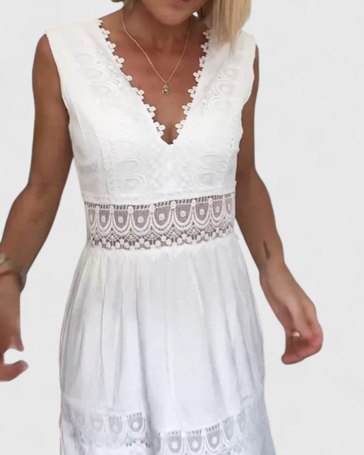 Clara – Elegant Midi Dress for Effortless Feminine Grace