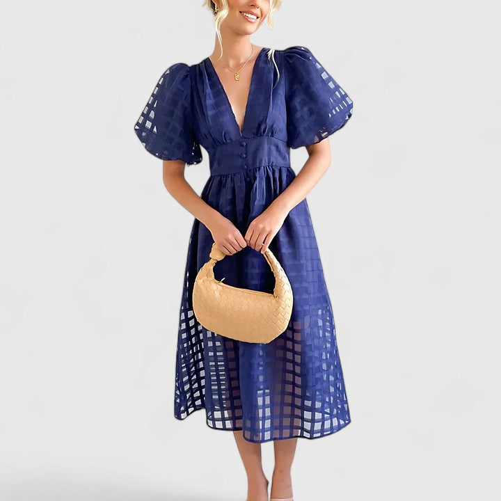 Madeline – Elegant Midi Dress for Modern Sophistication