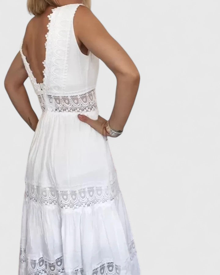 Clara – Elegant Midi Dress for Effortless Feminine Grace