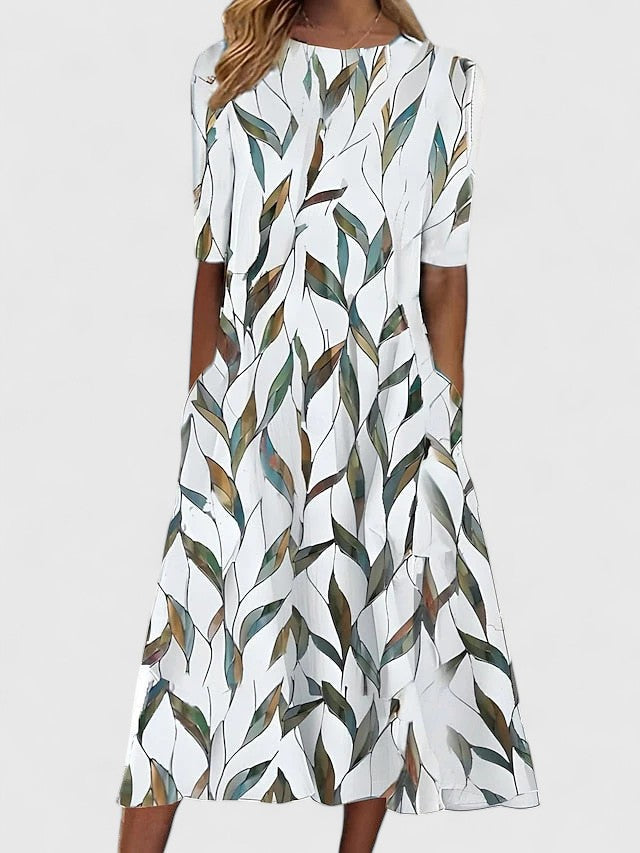 Nora – Elegant Midi Dress for Effortless Summer Sophistication