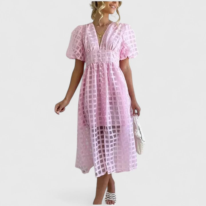 Madeline – Elegant Midi Dress for Modern Sophistication