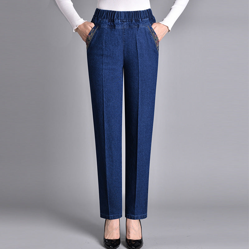 Charlie - Elasticated Midwash Jeans for Effortless Confidence