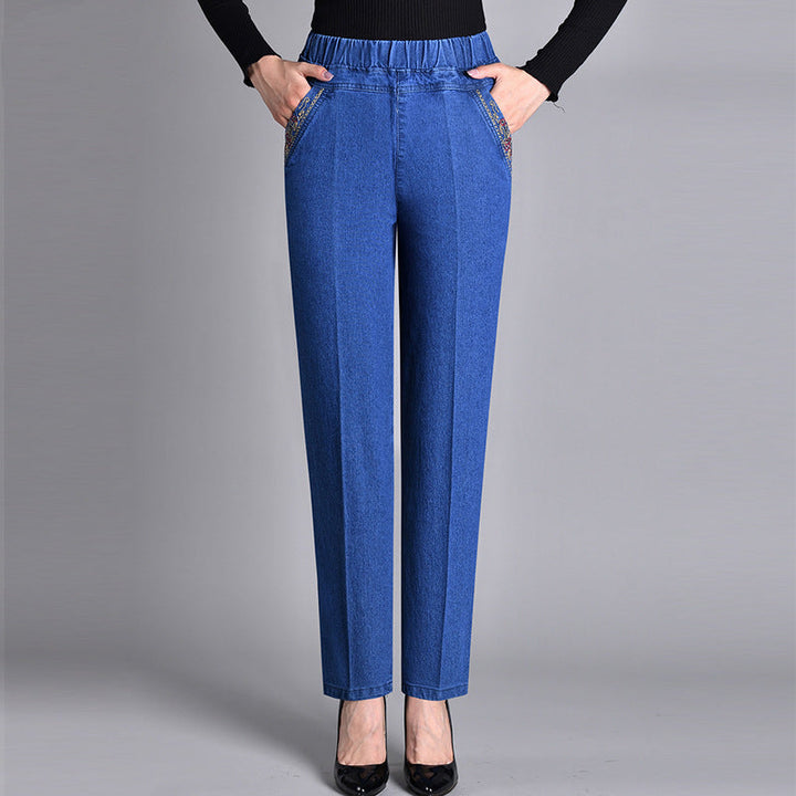 Charlie - Elasticated Midwash Jeans for Effortless Confidence