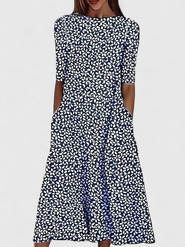 Nora – Elegant Midi Dress for Effortless Summer Sophistication